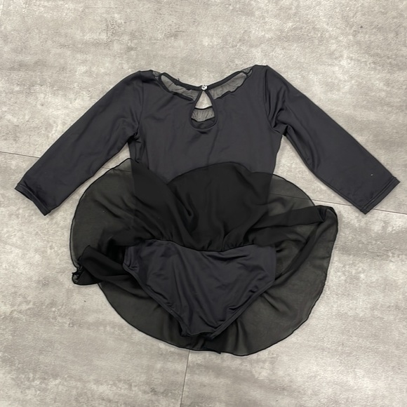 Girls medium, black Capezio dance leotard dress skirt ballet - Picture 6 of 14